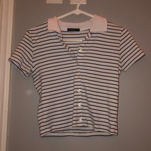 BRANDY MELVILLE COLLARED TOP